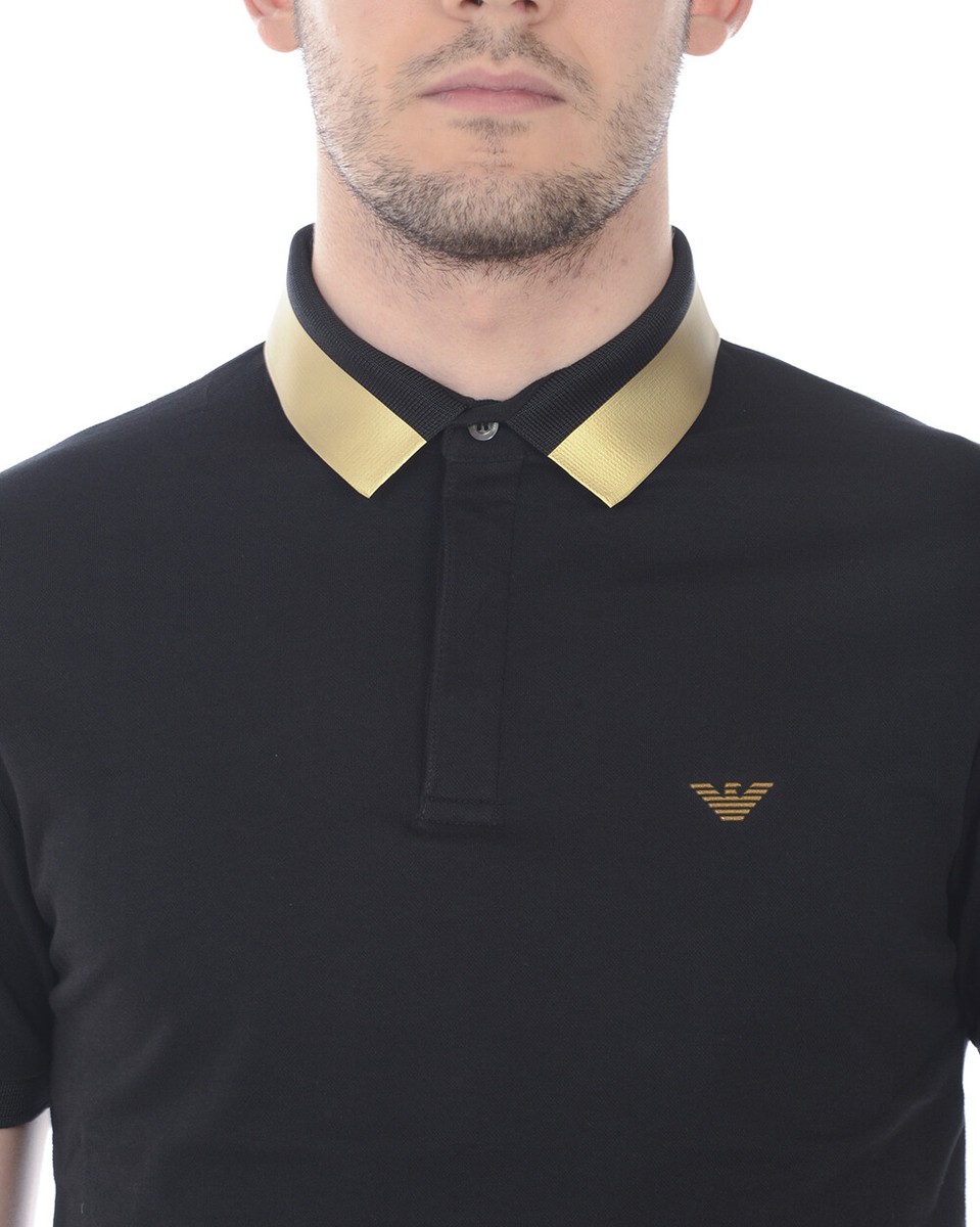Emporio Armani Polo Shirt Cotton Man Black 3H1F69 1JPGZ 2 Sz