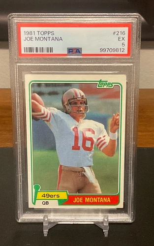 1981 Topps #216 Joe Montana RC PSA 5 EX 49ers HOF Rookie