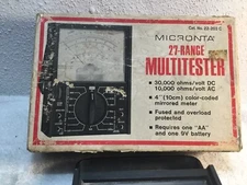 VTG 1984 Micronta Multitester 27 Range 30,000 Ohms / Volt DC Cat No 22 - 203C (H