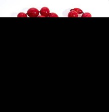 Cherry Red Lucite large alternating bead vintage beaded necklace
