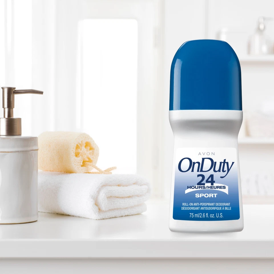 Desodorante antitranspirante enrollable Avon On Duty Sport 24 horas, - 2,6 fl oz (paquete de 6) Foto 4 de 4