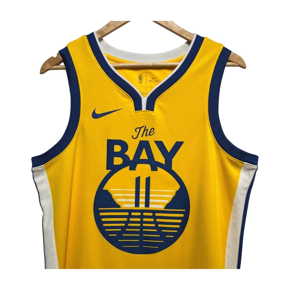 Camiseta amarilla Nike Golden State de la NBA talla 44/L #11 Klay Thompson Foto 2 de 4