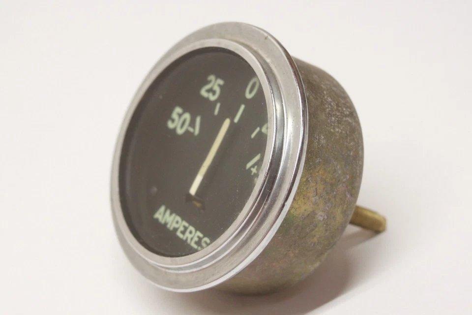 Accesorio de tablero de camión de CA de colección -50-50 amperios amperímetro calibre único 1-15/16" Foto 2 de 4