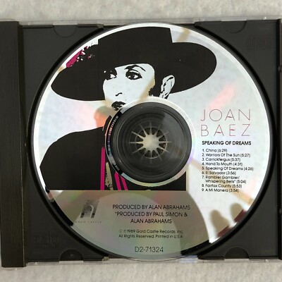 Joan Baez Speaking of Dreams CD Folk Music 1980s 9 Song Studio