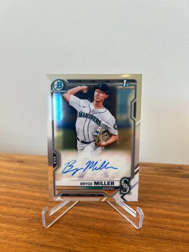 2021 Bowman Draft Bryce Miller 1st Chrome Auto #CDA-BMI Seattle Mariners