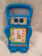 Robo-Mate Vtech 1991 Educational Toy Robot Vintage Retro With Cards Blue WORKS