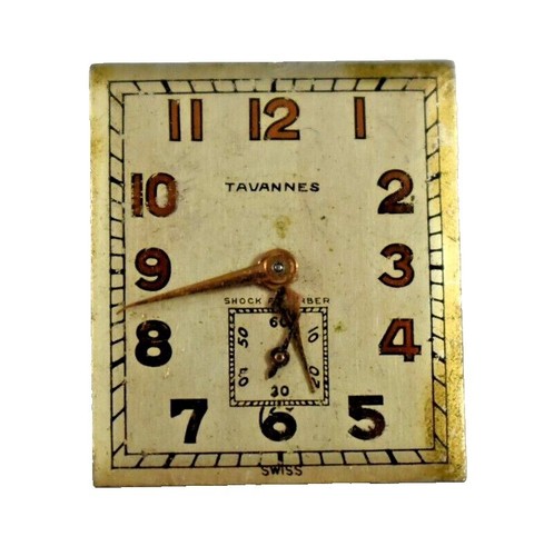 Montre Femme Art Déco Tavannes - Or Jaune 14 Carats, Diamants Et Rubis Synthétiques