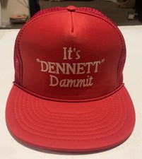 Vintage 1980s It s DENNETT Dammit Mesh Trucker Hat