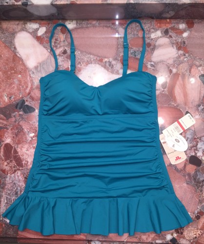 Nwt Tommy Bahama Sweetheart Körbchen Bh Rüschen Tankini Badeanzug Satz Damen XS - Picture 4 of 5