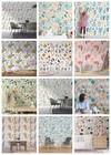 3D Floral Leaves Pattern Self-adhesive Wallpaper Removable Wallpaper Wall Mural