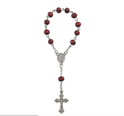 Rosario de Nuestra Señora de Guadalupe Rosa Perfumado Decenario con Estuche