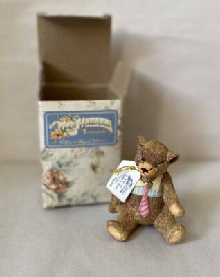 Jan Hagara VTG Victorian Teddy Bear Figurine  Toby s Bear  3 H New In Box