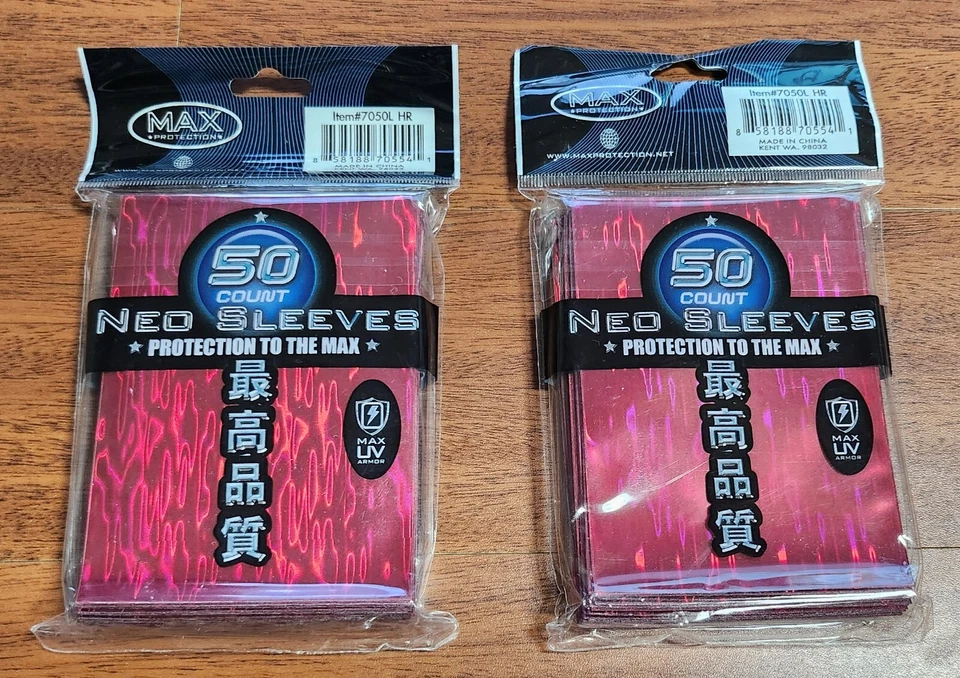 Max Protection Neo Sleeves Red, Very Rare Vintage! - Image 2 of 2