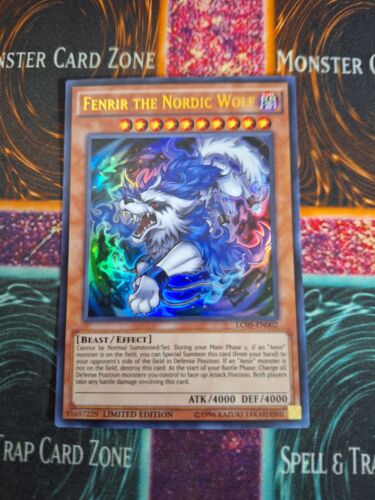 Yu-Gi-Oh! Fenrir the Nordic Wolf LC05-EN002 Limited Ultra Rare Near Mint - Picture 1 of 4