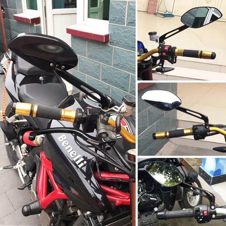 Pair Rearview Side Mirrors for Ducati Diavel Monster 821 Hypermotard 939 Black - Imagem 3 de 4