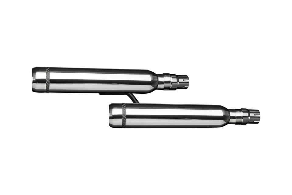 Silenciadores de escape de acero inoxidable Bull Nose Cruiser Honda VTX1300S 2003-07 Delkevic 16" Foto 2 de 4