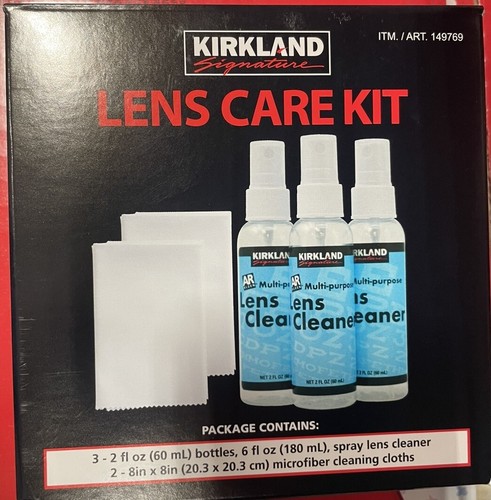 Kirkland Eyeglass Care Lens 3 Kit Spray Cleaner 2 Microfiber Improved and Better