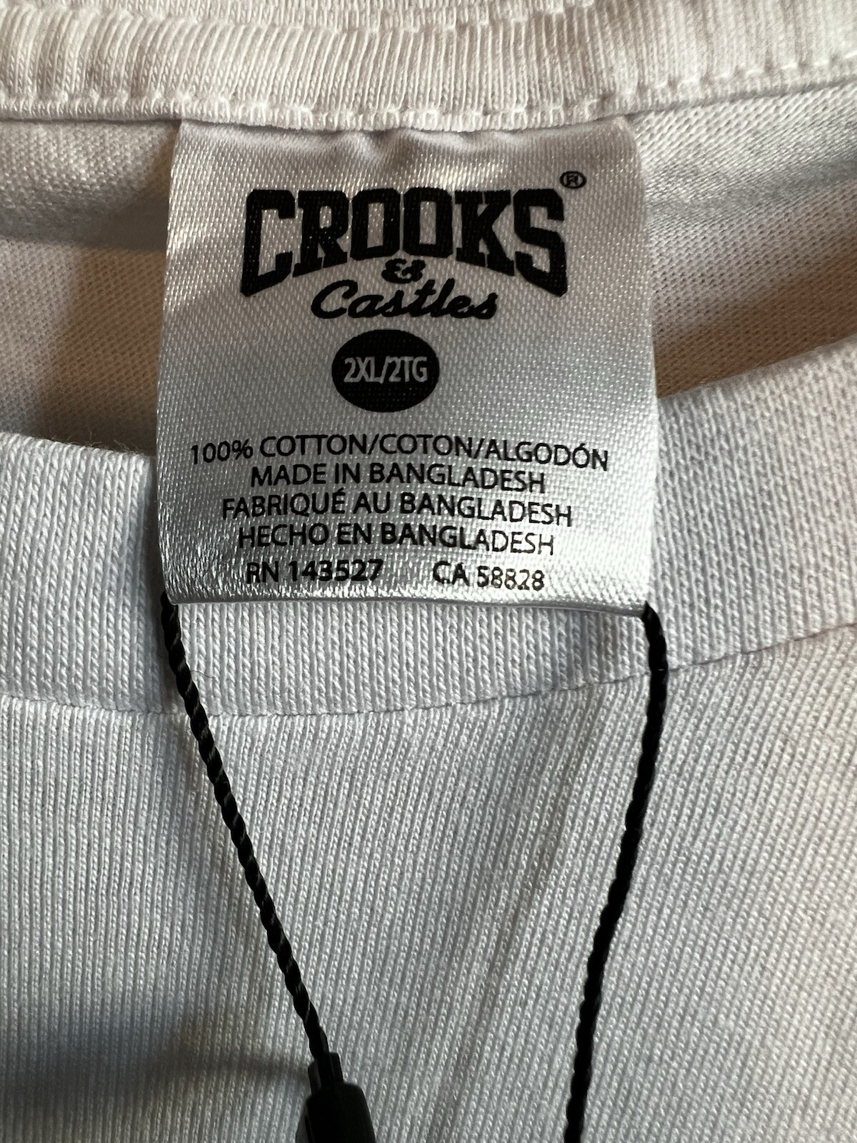 FILA T shirt Crooks & Castles da uomo 2XL Death Row Records grafica core nuova con etichette