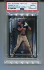 2022 Bowman Transcendent James Wood Bowman Icons Batting Variation /50 PSA 10