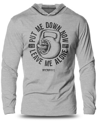 052. Put Me Down Now Lightweight Long Sleeve Hooded T-Shirt for Men