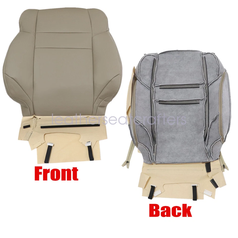 New For 2012-2016 Honda CR-V Driver&Passenger Bottom-Top Leather Seat Cover Tan Foto 4 de 4