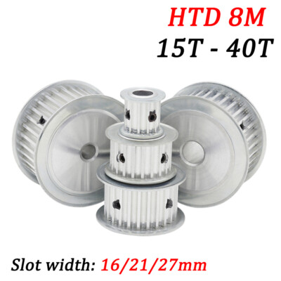 HTD 8M Timing Belt Pulley AF-Type 15T-40T Bore 8-25mm for 15/20/25mm Wide Belt