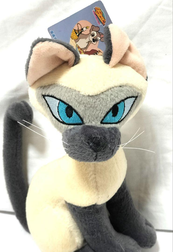 Lady and the Tramp Siamese Cat Plush Doll Stuffed Toy 1997 w/Tag SEGA from Japan - Picture 2 of 5