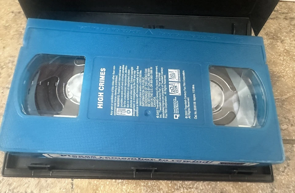 Blockbuster Video Atlanta VHS Plastic Clamshell Case& Tape-High Crimes Foto 2 de 4