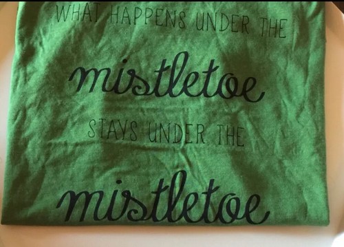 BP. NORDSTROM GRAPHIC T-SHIRT WHAT HAPPENS UNDER THE MISTLETOE STAYS UNDER SZ M - Picture 5 of 6