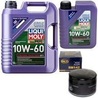 MotoröL Set 10W-60 Liqui Moly 6 Liter + ÖLfilter FüR Nissan Opel Renault Trafic
