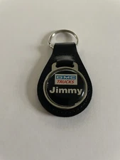 GMC Jimmy Keychain Black Leather Key Chain