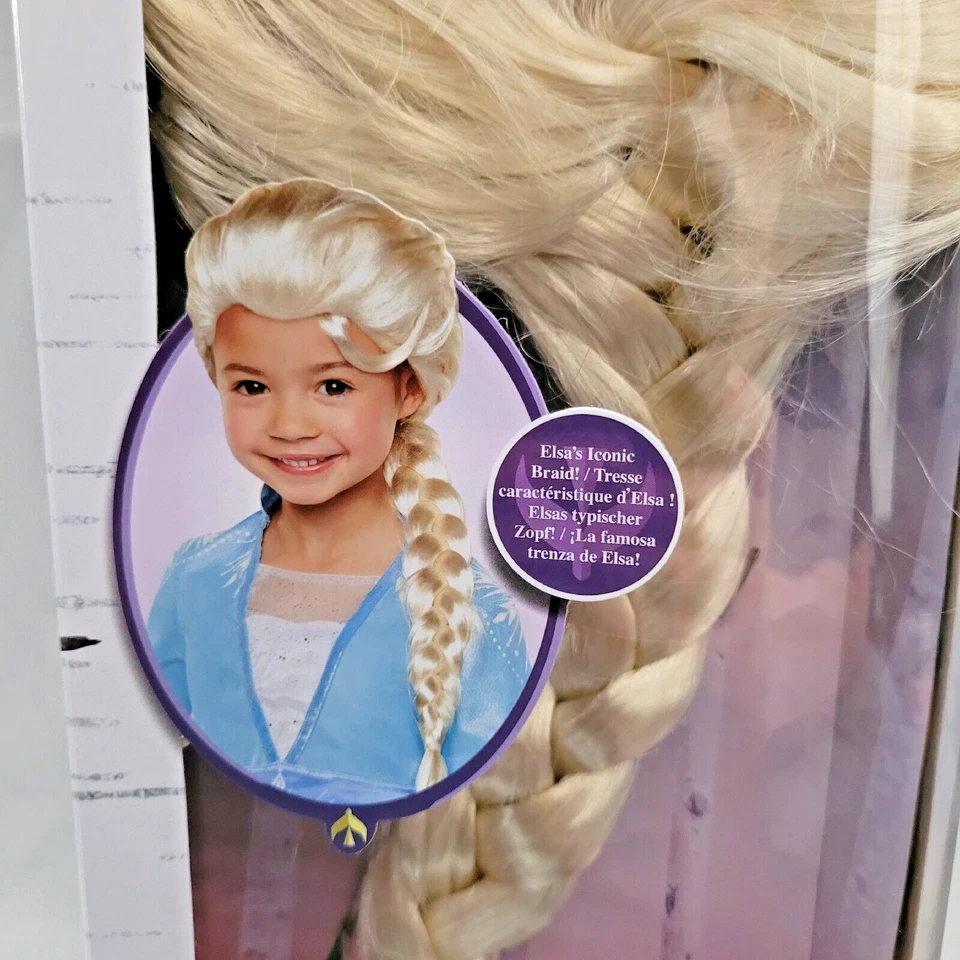 Peluca de Elsa para niños Disney Frozen 2 trenza icónica Foto 3 de 4