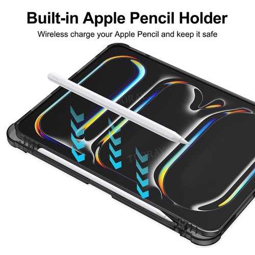 Case for iPad 7/8/9th 10.2 Air 4 5 6 Pro 11'' 13'' 2024 Smart Leather Flip Cover - Picture 30 of 87