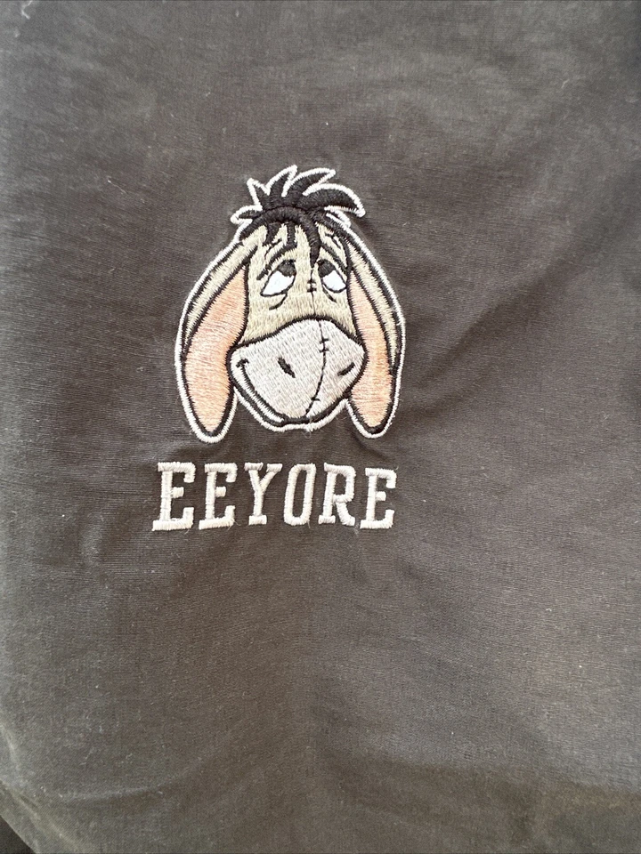 Chaqueta Bomber De Colección Disneyland Eeyore Negra Cremallera Completa Con Capucha Adulto S Disney Foto 3 de 4