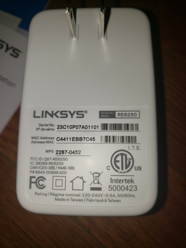 Linksys AC750 Dual-Band Wi-Fi Range Extender Open Box - Picture 5 of 5