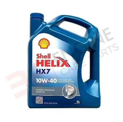 SHELL HELIX HX7 10W-40 SEMI SYNTHETIC ENGINE OIL ACEA A3 B4 API SN PLUS 5L