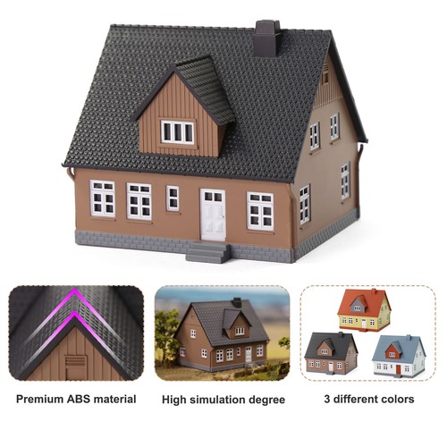 1/3Pcs Échelle N 1:160 Modèle Maison de Village Pré-Construit Bâtiment Diorama - Picture 13 of 13