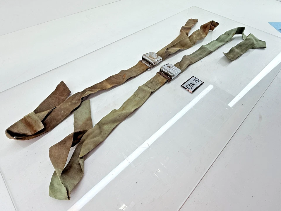 OEM 1955 - 1986 Kaiser Jeep CJ5 CJ6 Seat Lap Belt & Buckle CJ C42-15 - Image 3 of 4