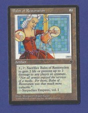 1994 Magic the Gathering - Balm of Restoration - Artifact - Fallen Empires MTG