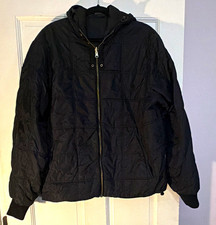 Spiewak Mens Black Hooded Quilted Puffer Jack...