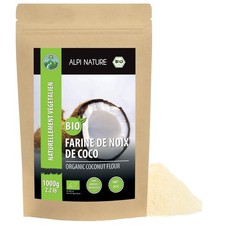 Farine de Noix de Coco BIO 1kg, Noix de Coco Moulue pour Pâtisserie, Farine s...