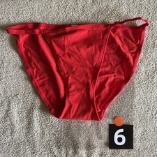 Pink By Victoria  s Secret, Small Red Holiday, Cotton String Bikini Panties