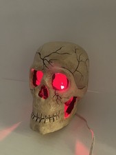 Paper Mache Skull Head Skeleton Light Halloween