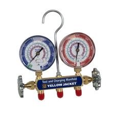 Yellow Jacket 42035 2-Valve Series 41 A2L Manifold, 3-1/8" Gauges