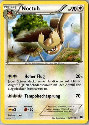 Pokemon Noctuh 120/162 TURBOstart Deutsch