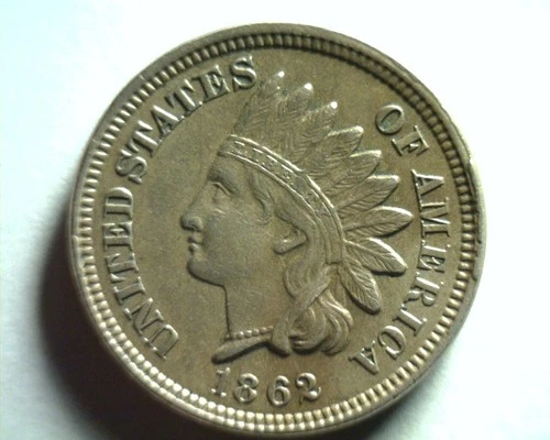 1862 INDIAN CENT PENNY EXTRA FINE+ XF+ EXTREMELY FINE+ EF+ NICE ORIGINAL COIN