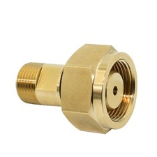 CGA-520 B Tank Acetylene to CGA-200 MC Regulator Adapter, Brass