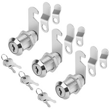 Cabinet Locks with Keys, 1-1/8" Cam Locks Keyed Alike, Quality Cabinet Cam Lo...