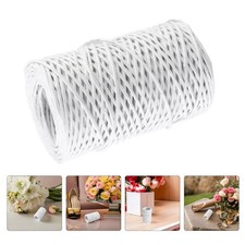2 Rolls Floral Wire - Paper Covered Craft Twine 50m/164ft 1mm - Wired Twine for
