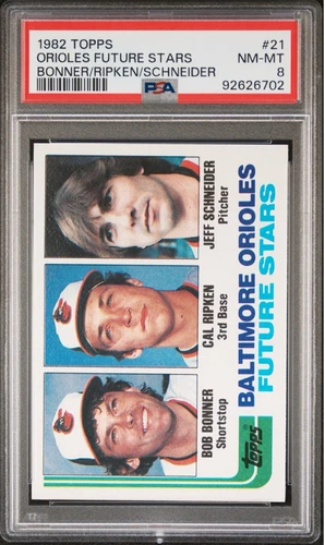 1982 Topps Baltimore Orioles Future Stars Cal Ripken Jr. RC #21 PSA 8 NM-MT HOF